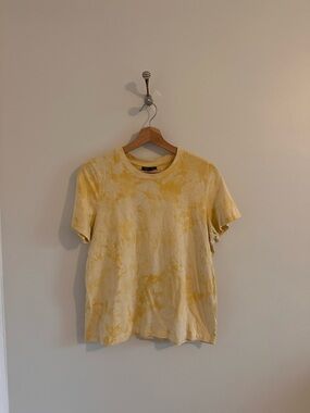 Frank & Oak Yellow Tie-Dye Short Sleeve Tee